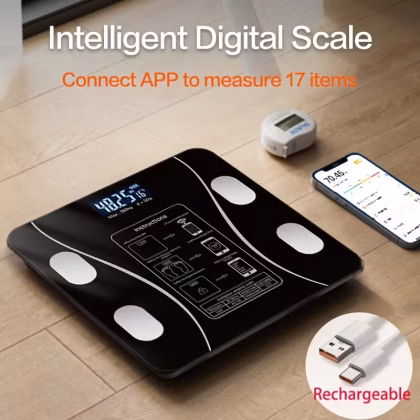 Smart Weight Scale with App Tracking & 17 Health Metrics